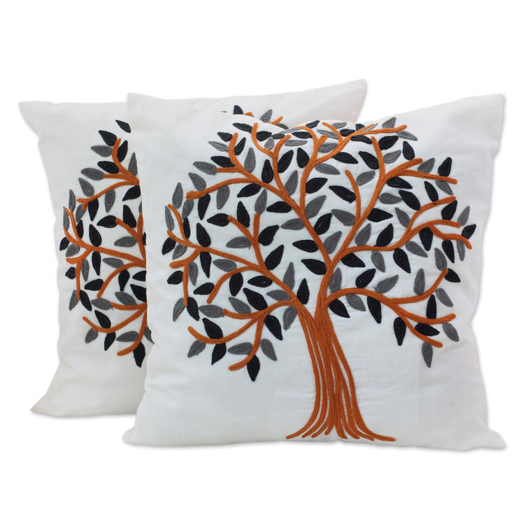 Red Barrel Studio® Embroidered Reversible Pillow Cover Wayfair